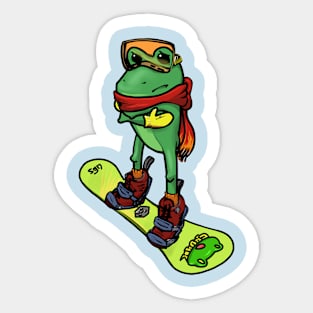 Frozen Frog Sticker